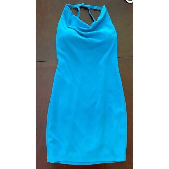 W by Worth Y2K Halter Mini Dress in Electric Blue Size 0 - Picture 12 of 13